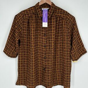 NWT Vintage 80s 90s A Personal Touch Tunic Shirt Plus 1X Button Down Made in USA